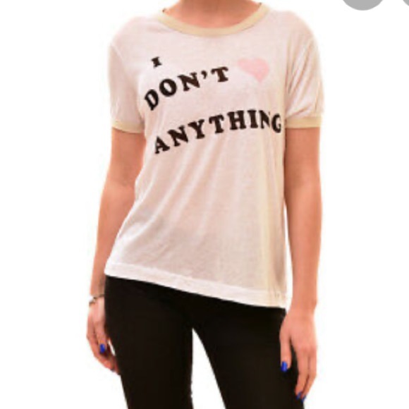 Wildfox Tops - Wildfox No Love I Don’t Love Anything Tee